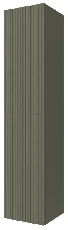 Colonna bagno sospesa 160cm in verde opaco a 2 ante Nara