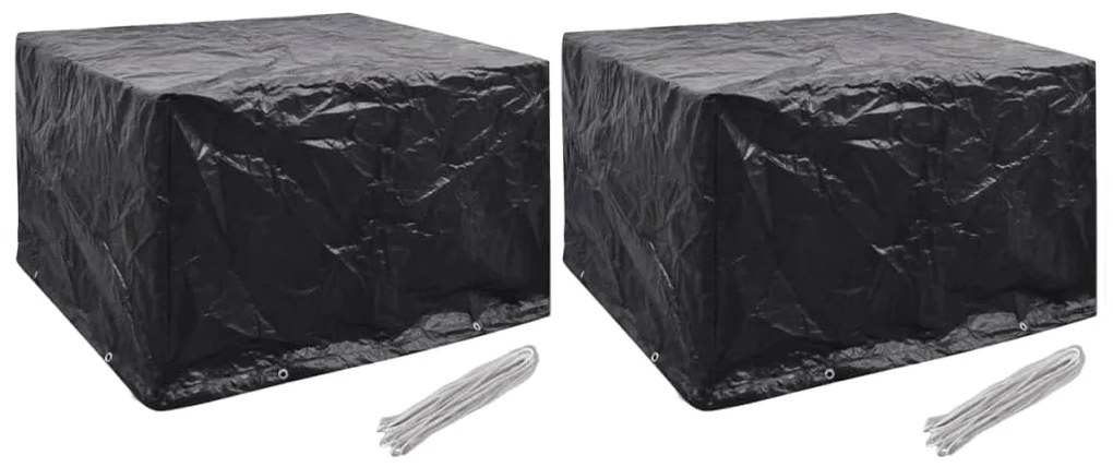 Coperture Arredi Giardino 2 Pz 8 Occhielli 135x135x90 Cm /