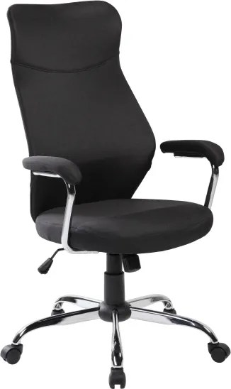 Sedia da ufficio Q-319 in tessuto nero – 64×52×112 cm