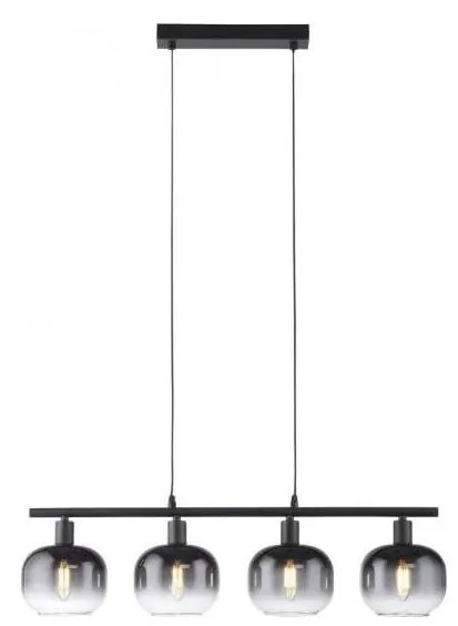 JUST LIGHT. 15421-18 - Lampadario a sospensione con filo ZEA 4xE14/25W/230V nero