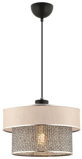 Lampada sospesa con cavo ERO 1xE27/60W/230V crema/grigio