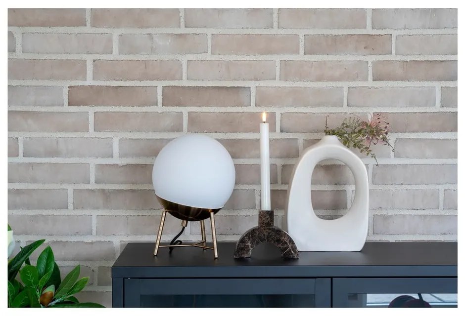 Lampada da tavolo dimmerabile a LED bianchi con paralume in vetro (altezza 32 cm) Chelsea - House Nordic