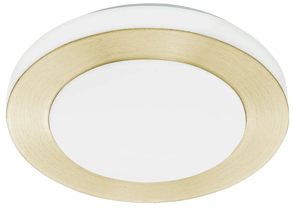 Plafoniera Moderna Led Carpi Acciaio Ottone Spazzolato 3 Luci Led Integrato 3,6W