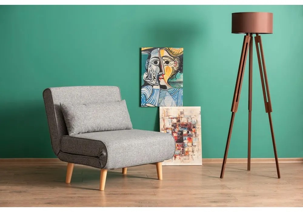 Poltrona grigio chiaro Folde - Artie