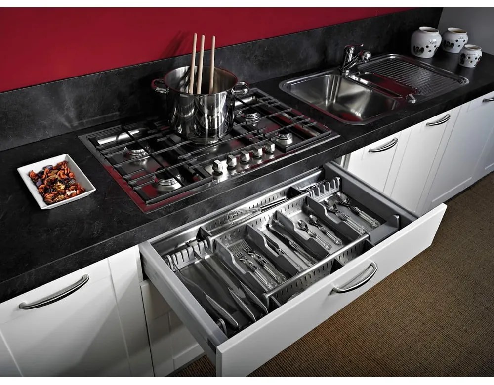 Credenza grigia per cassetto 83 x 46 cm Flexo - Elletipi