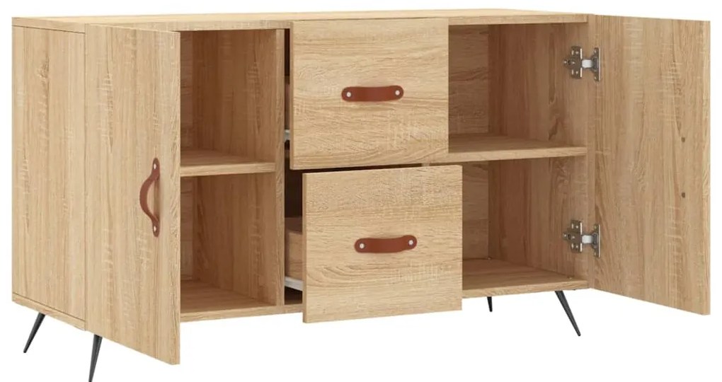 Credenza rovere sonoma 100x36x60 cm in legno multistrato