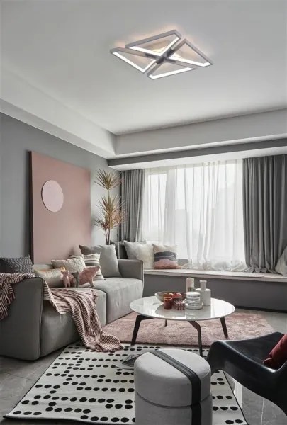 Searchlight 36520SI - Plafoniera LED dimmerabile QUATRO LED/29W/230V 40x40 cm