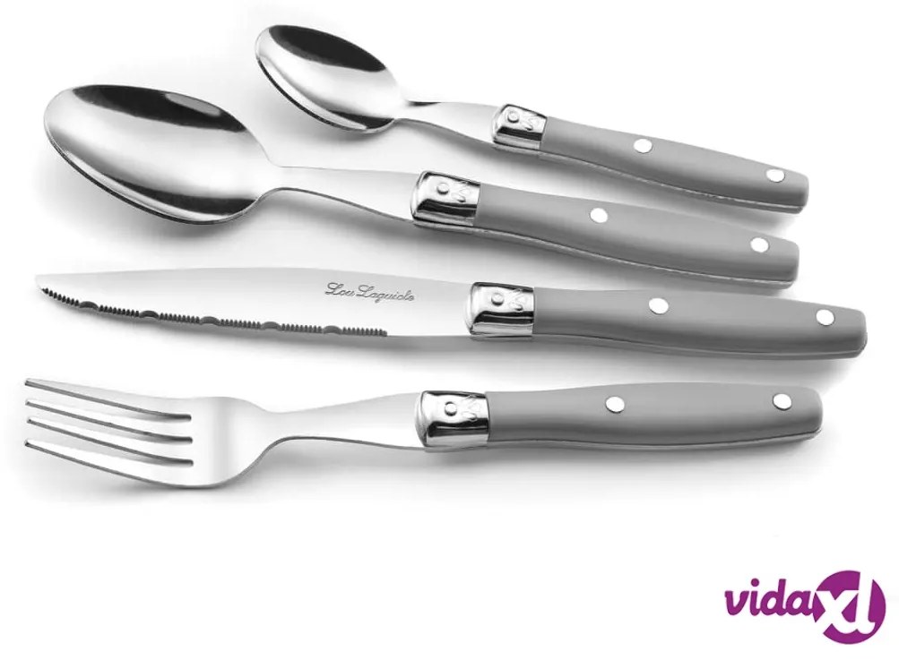 Lou Laguiole Set di Posate 24 pz Comptoir Grigio