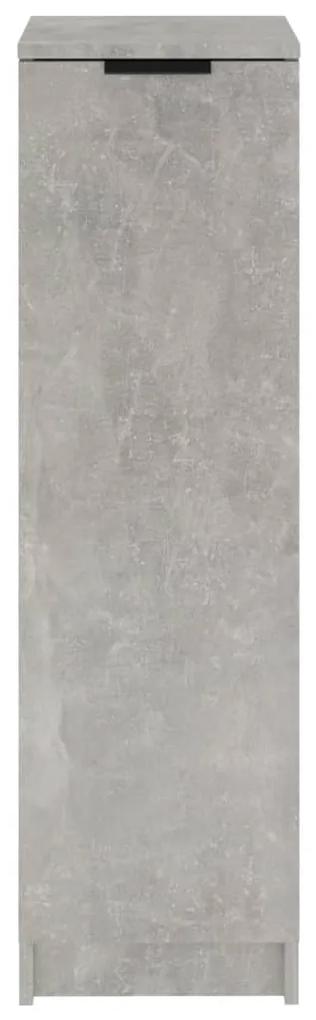 Scarpiera Grigio Cemento 30x35x100 cm in Legno Multistrato