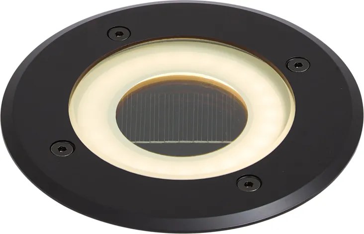 Faretto da terra moderno nero con LED ricaricabile solare IP65 - Solyx