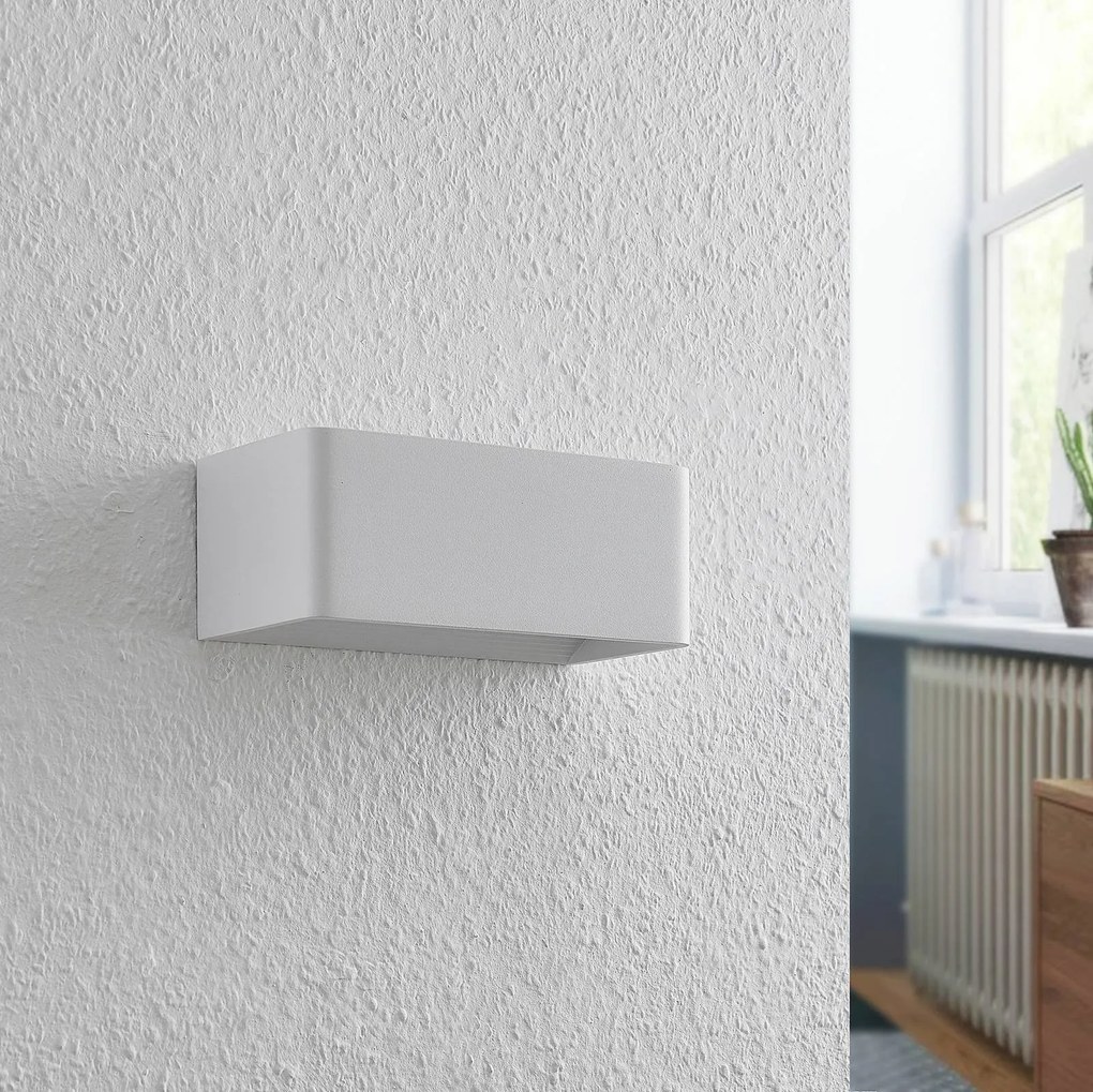 Applique da parete a LED Karam Arcchio, Bianco / Opale, Soggiorno / Sala da pranzo, Alluminio, Moderno, Applique a LED