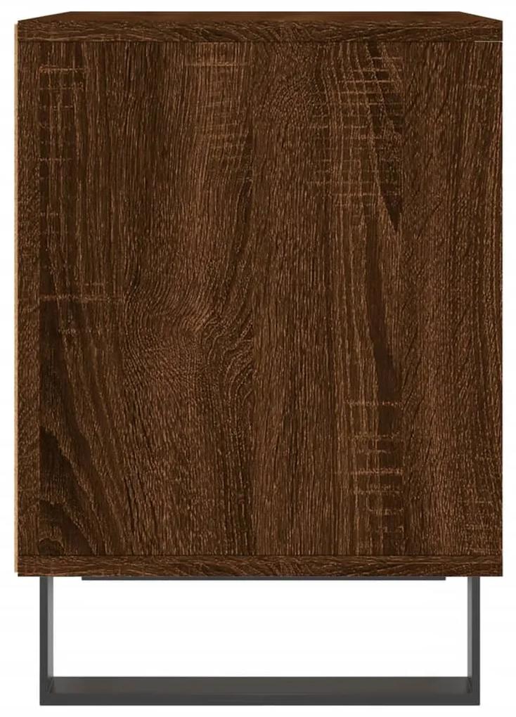 Comodino rovere marrone 40x35x50 cm in legno multistrato