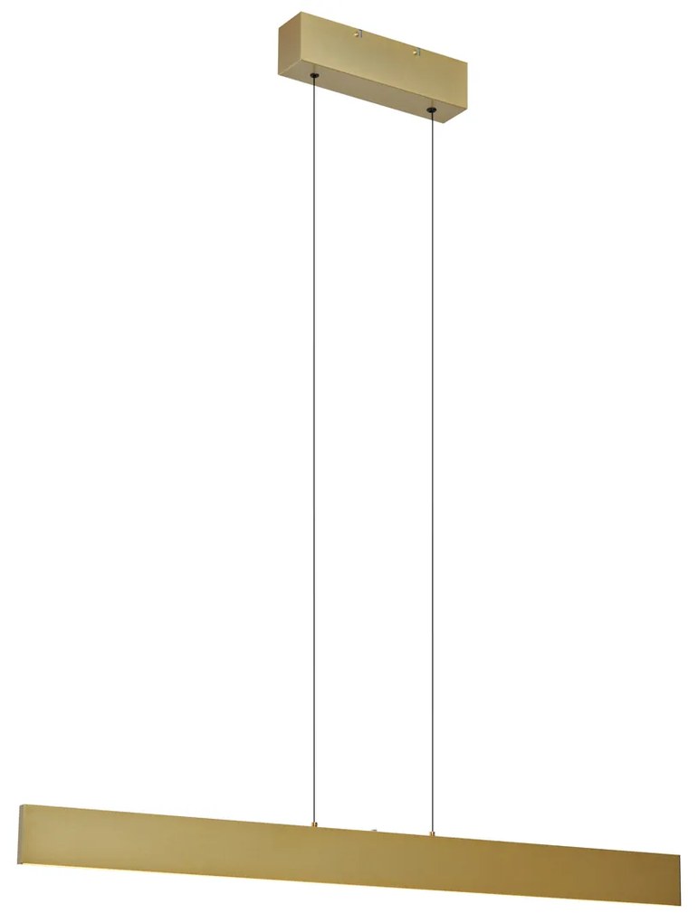 Lampada a sospensione moderna ottone con LED dimmerabile a 3 livelli - Straight