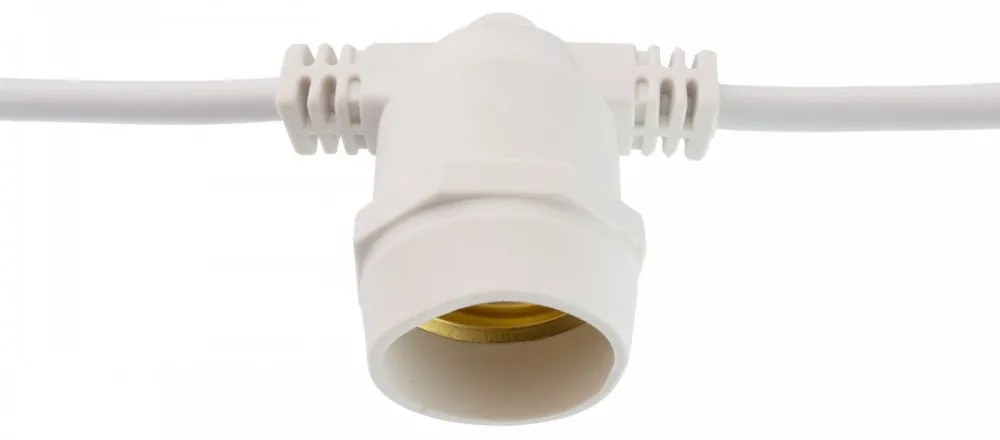 Catenaria da 10m IP65 con 10 Portalampada E27 Bianco Colore del corpo Bianco