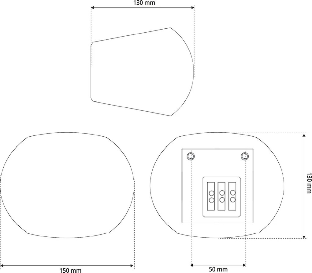 Applique da Parete G9 GLOBE in Gesso Pitturabile