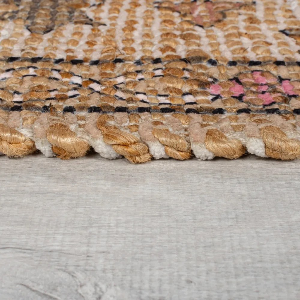 Tappeto di colore naturale in misto iuta tessuto a mano 80x150 cm Celine Jute Global – Flair Rugs