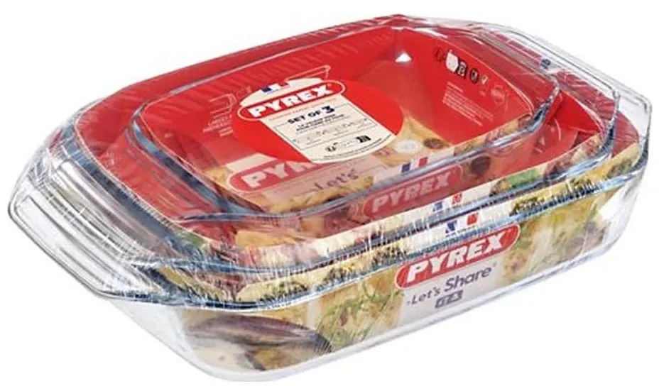 Set da 3 pirofile PYREX 1,4/3/4 l