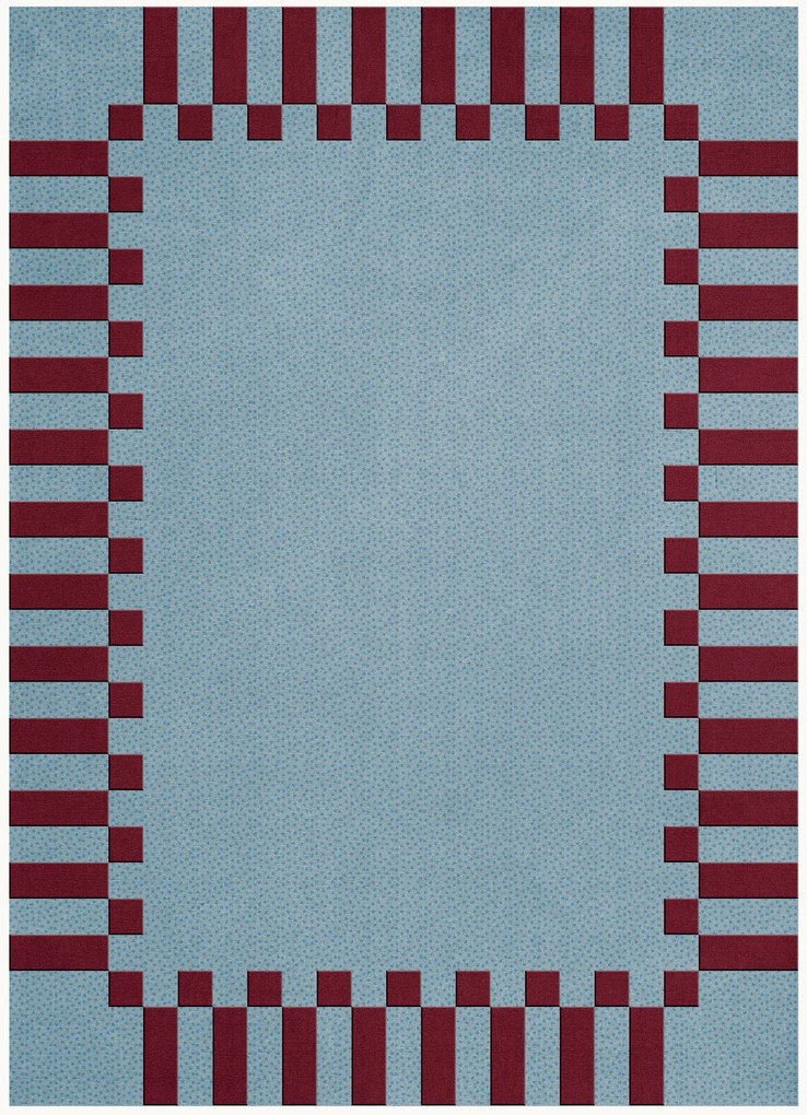 Tappeto in lana a pelo lungo tessuto a mano Tekla Frame