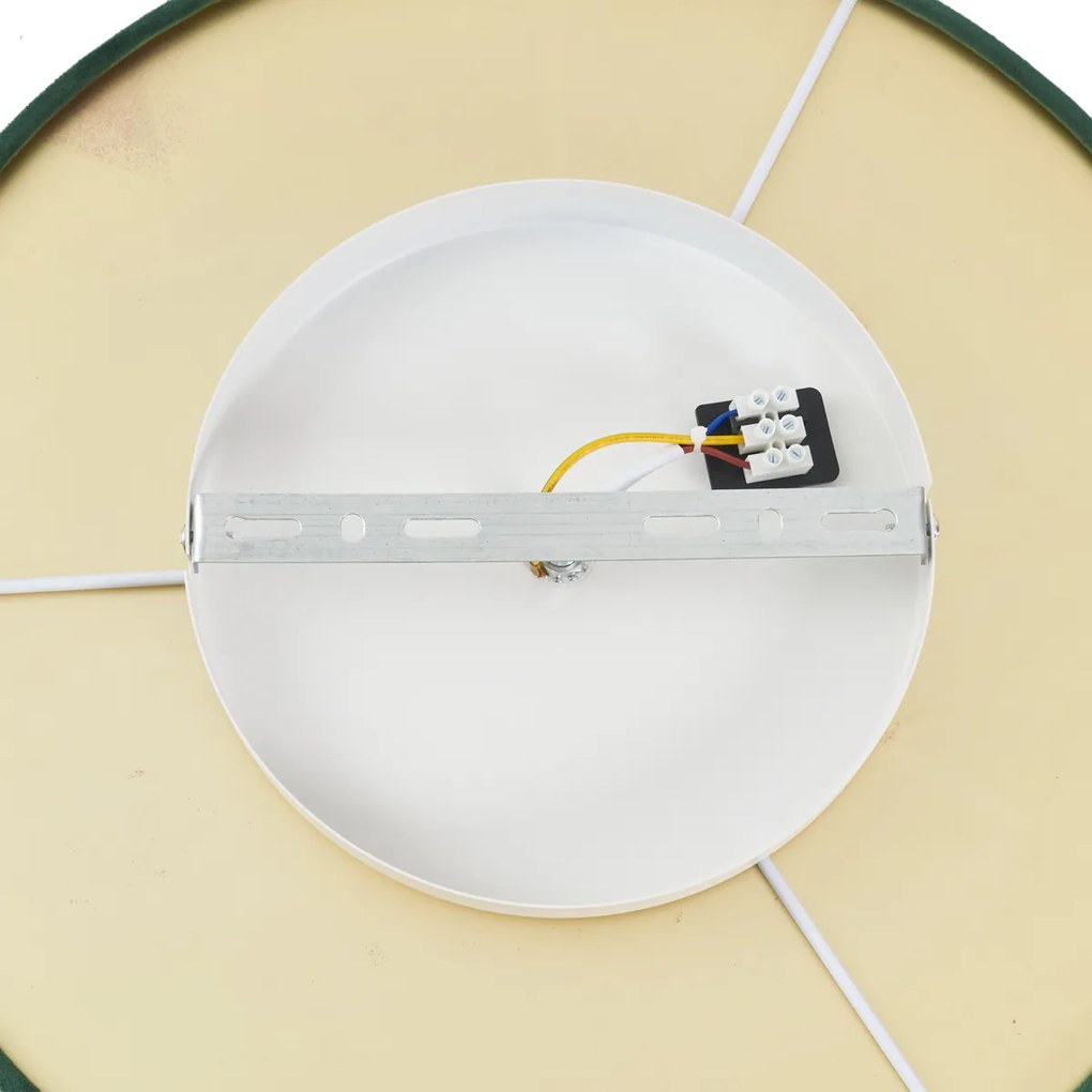 Plafoniera moderna in velluto verde con LED dimmerabile a 3 livelli - Bredow