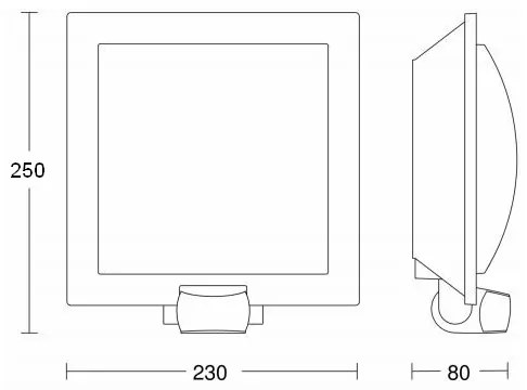 Steinel 566814 - Applique da esterno con sensore 1xE27/60W/240V L 20 S