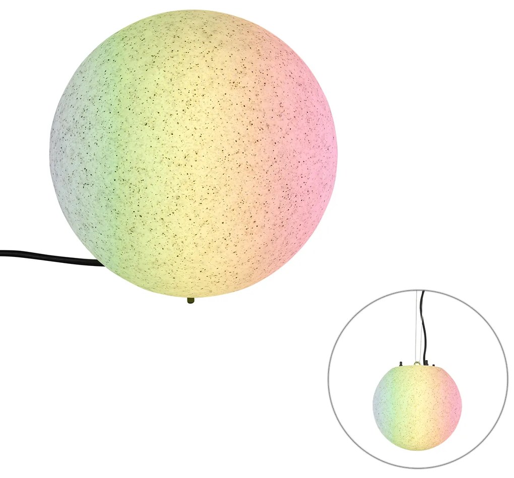 Lampada da esterno smart grigia 25 cm IP65 incl. WiFi A60 - Nura