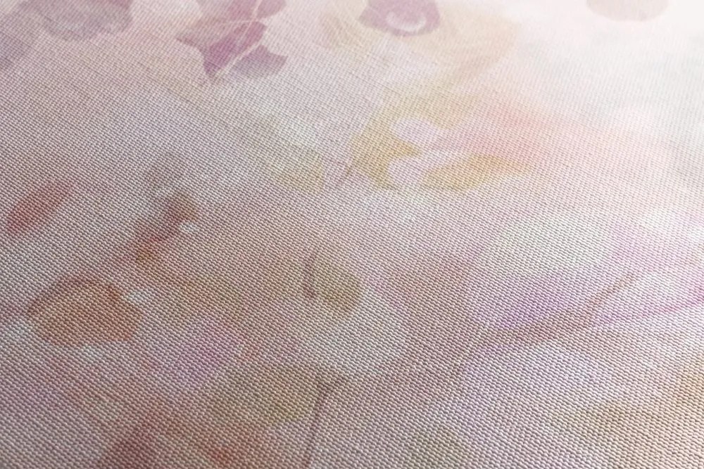 Stampa su tela – Foglie con tocco pastello
