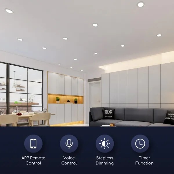 Aigostar - LED da incasso dimmerabile LED/6W/230V Wi-Fi  d. 11,5 cm