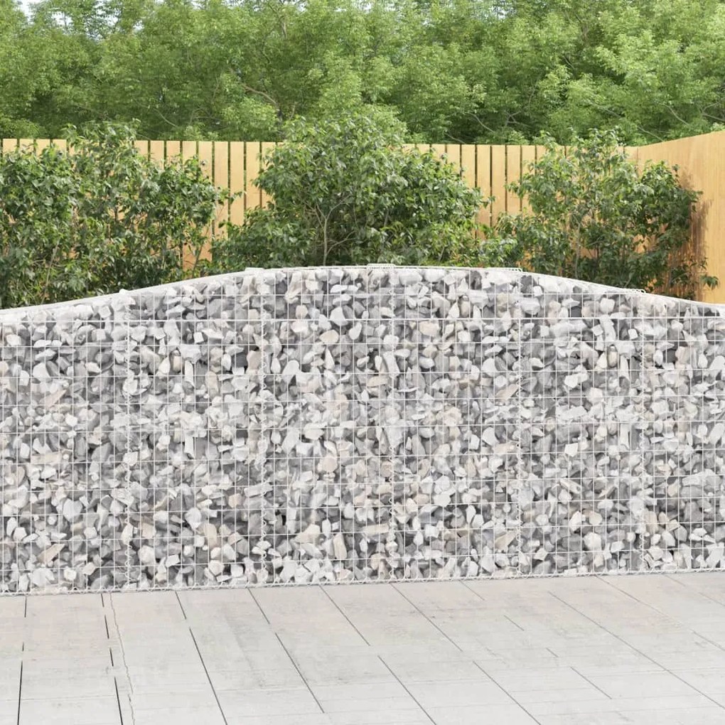 Cesto Gabbione Ad Arco 400x50x100/120 Cm Ferro Zincato /