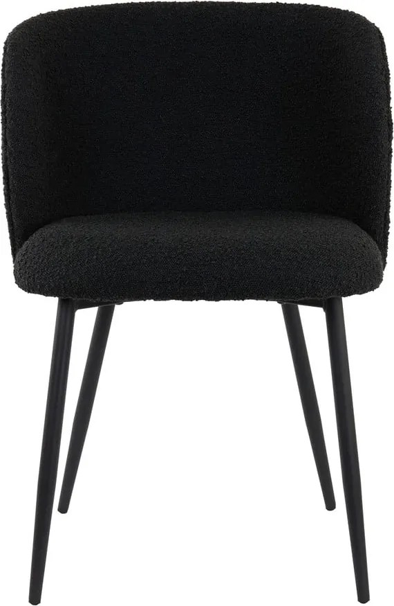 Sedia da pranzo nera in imbottito Elyna – Light &amp; Living