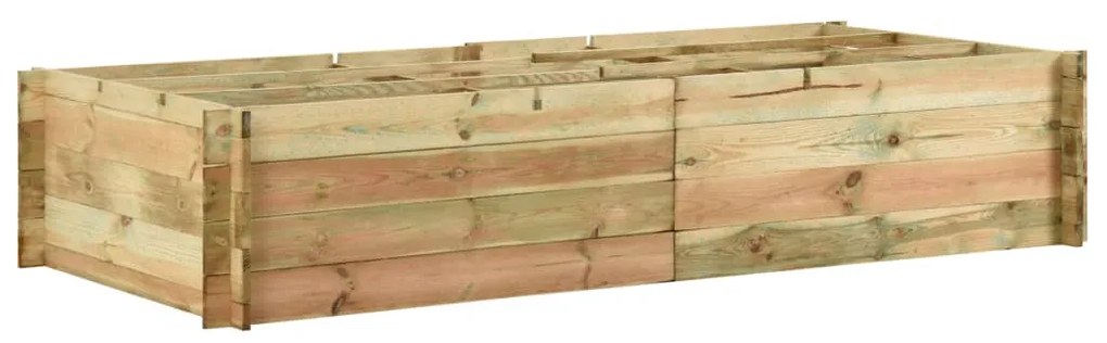 Fioriera Giardino Letto Vegetale İn Legno Di Pino 197x100x40cm /