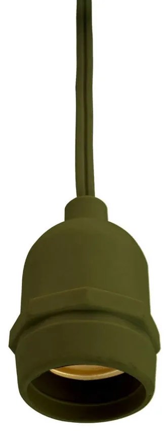 Catenaria da 10m con 10 Portalampada E27 Verde