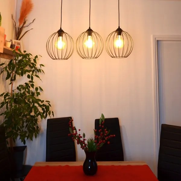 Lampadario LED a cavo MERCURE 3xE27/15W/230V