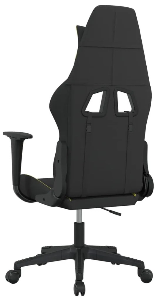 Sedia da gaming nero e verde chiaro in tessuto