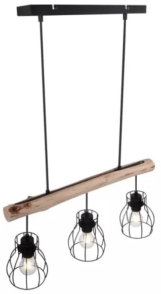 Globo 15326-3N - Lampadario a sospensione con filo MINA 3xE27/40W/230V