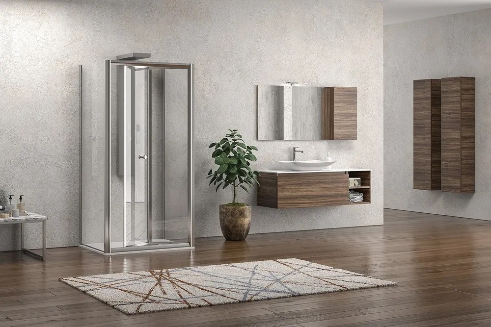 Box doccia 3 lati 80x70x80 apertura a libro | KM4000S - KAMALU
