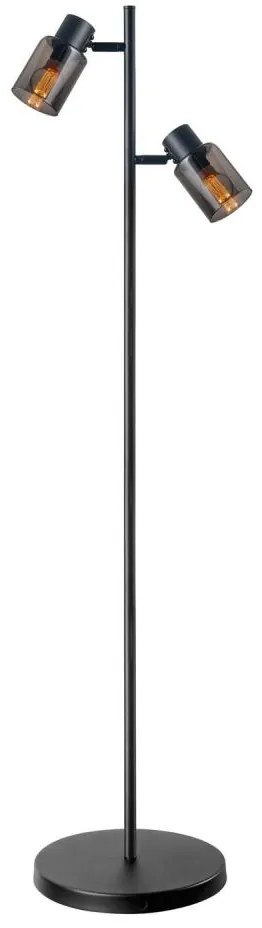 Lampada da terra REBECCA 2xE14/8W/230V nera/fumé