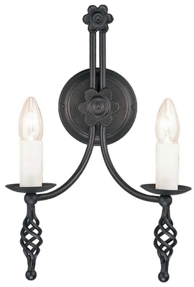 Elstead BY2-BLACK - Applique BELFRY 2xE14/60W/230V