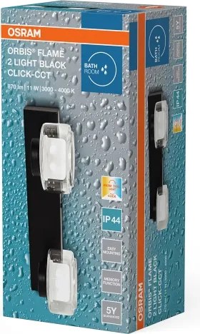 Osram - Applique da bagno a LED ORBIS FLAME 2xLED/5,5W/230V IP44 nero