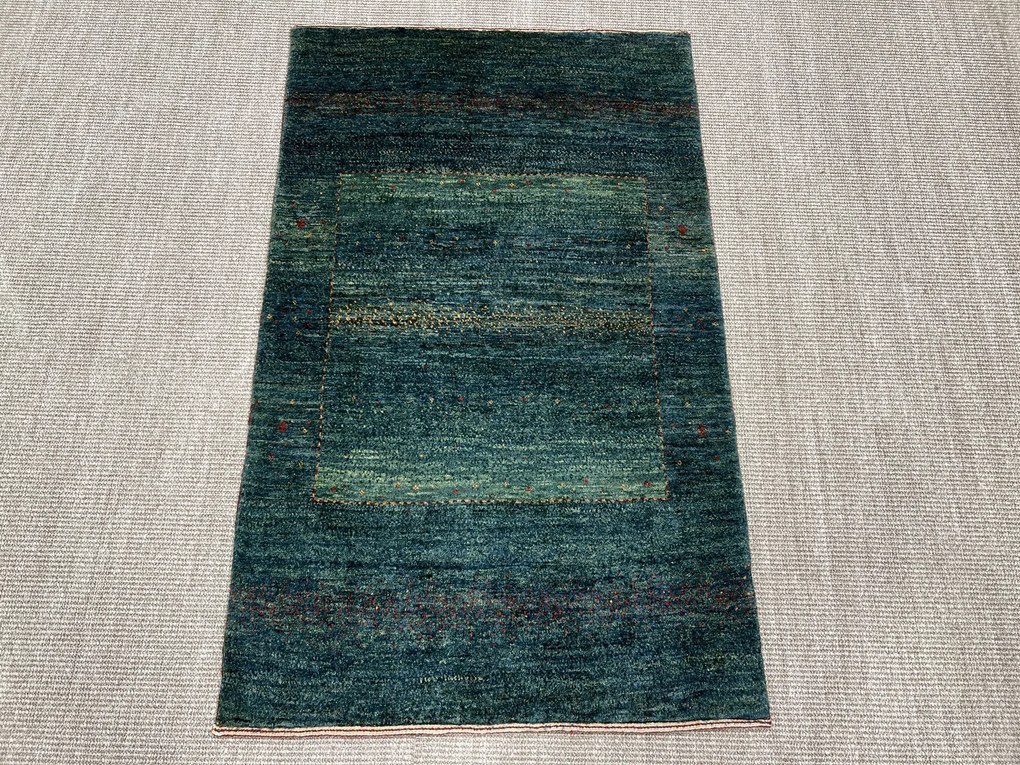 Loribaft Tappeto 80x130 Verde (Iran) Annodato A Mano