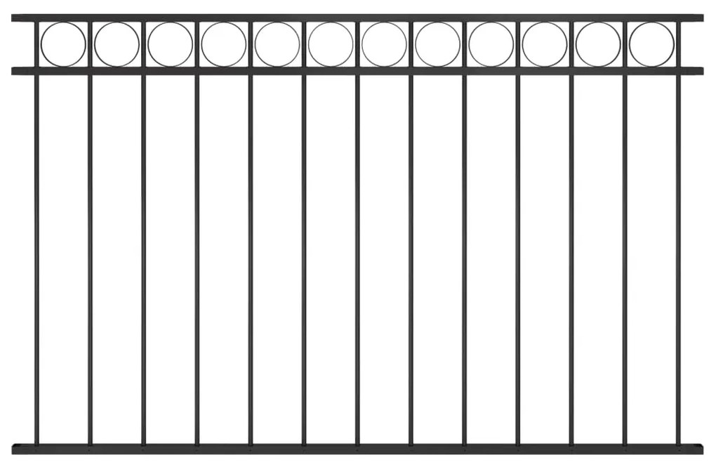 Pannello Di Recinzione İn Acciaio 1,7x1 M Nero /