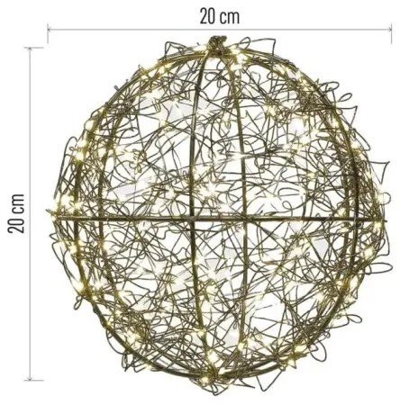 Decorazione natalizia LED 200 LED/230V, Ø 20 cm