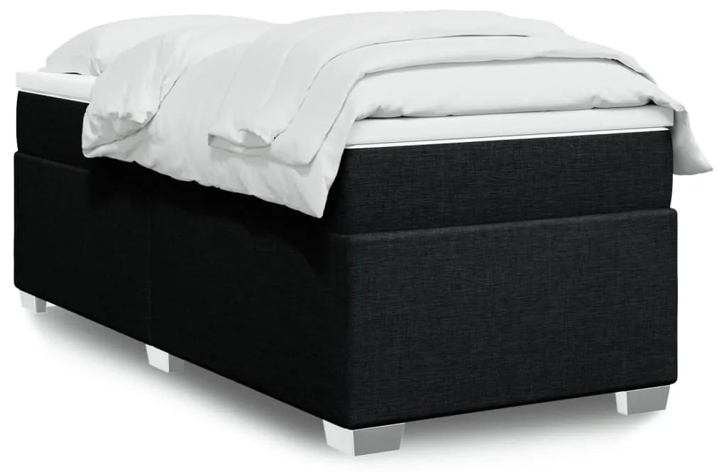 Giroletto A Molle Con Materasso Nero 100x200 Cm İn Tessuto /