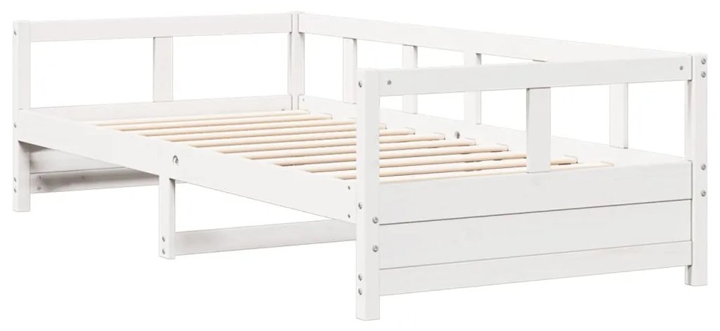 Dormeuse senza materasso bianca 90x190 cm legno massello pino