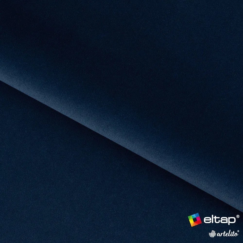 Letto matrimoniale imbottito blu scuro con contenitore e rete inclusi 160x200 cm Plissa – ELTAP