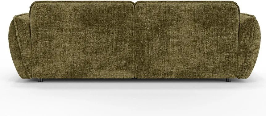 Divano angolare verde (con penisola a destra/con chaise lounge) con rivestimento in ciniglia Nelia – Ropez