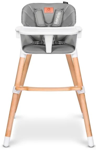 Lionelo - Seggiolone da pranzo per bambini 2 in 1 KOEN Grey Stone