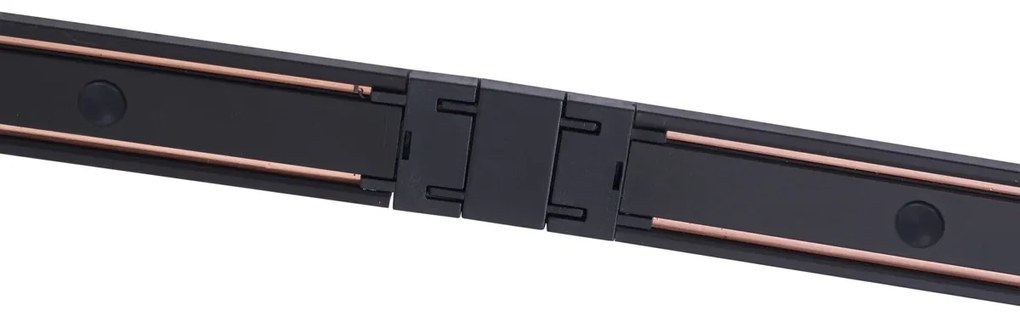 Sistema di illuminazione su binario moderno con 8 faretti neri monofase 400 cm - Magnetic Gert