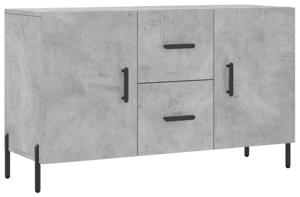 Credenza grigio cemento 100x36x60 cm in legno multistrato