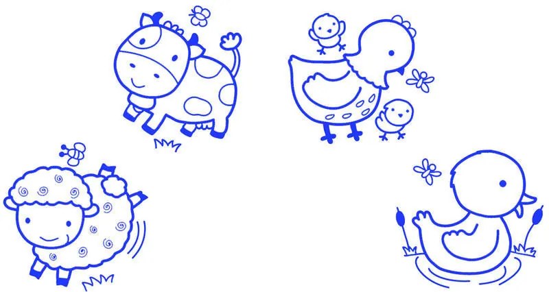 Timbri per bambini StampoBaby - Animali di casa