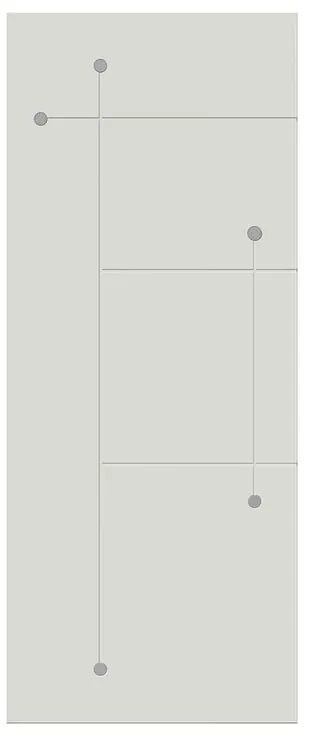 Pannello per porta d'ingresso P326 pellicolato pvc bianco L 92  x H 210.5 cm, Sp 12 mm apertura destra